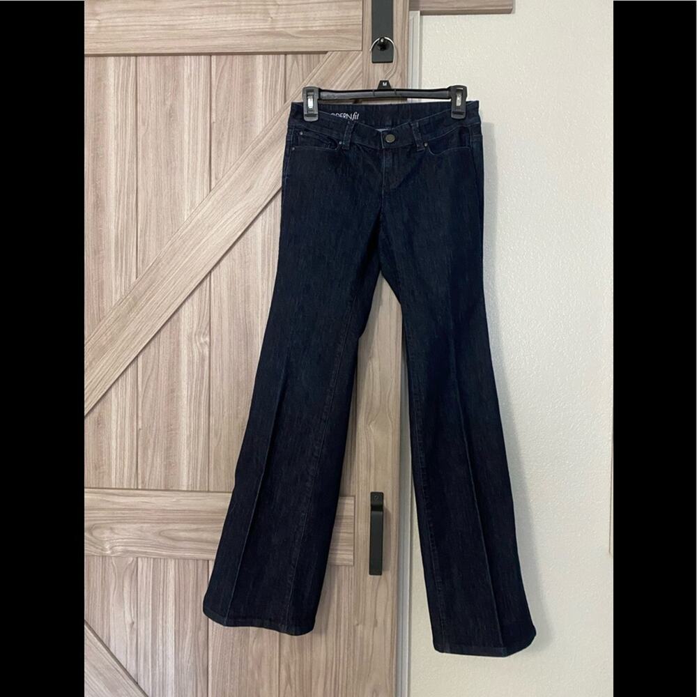 Ann Taylor modern fit wide leg jeans 0